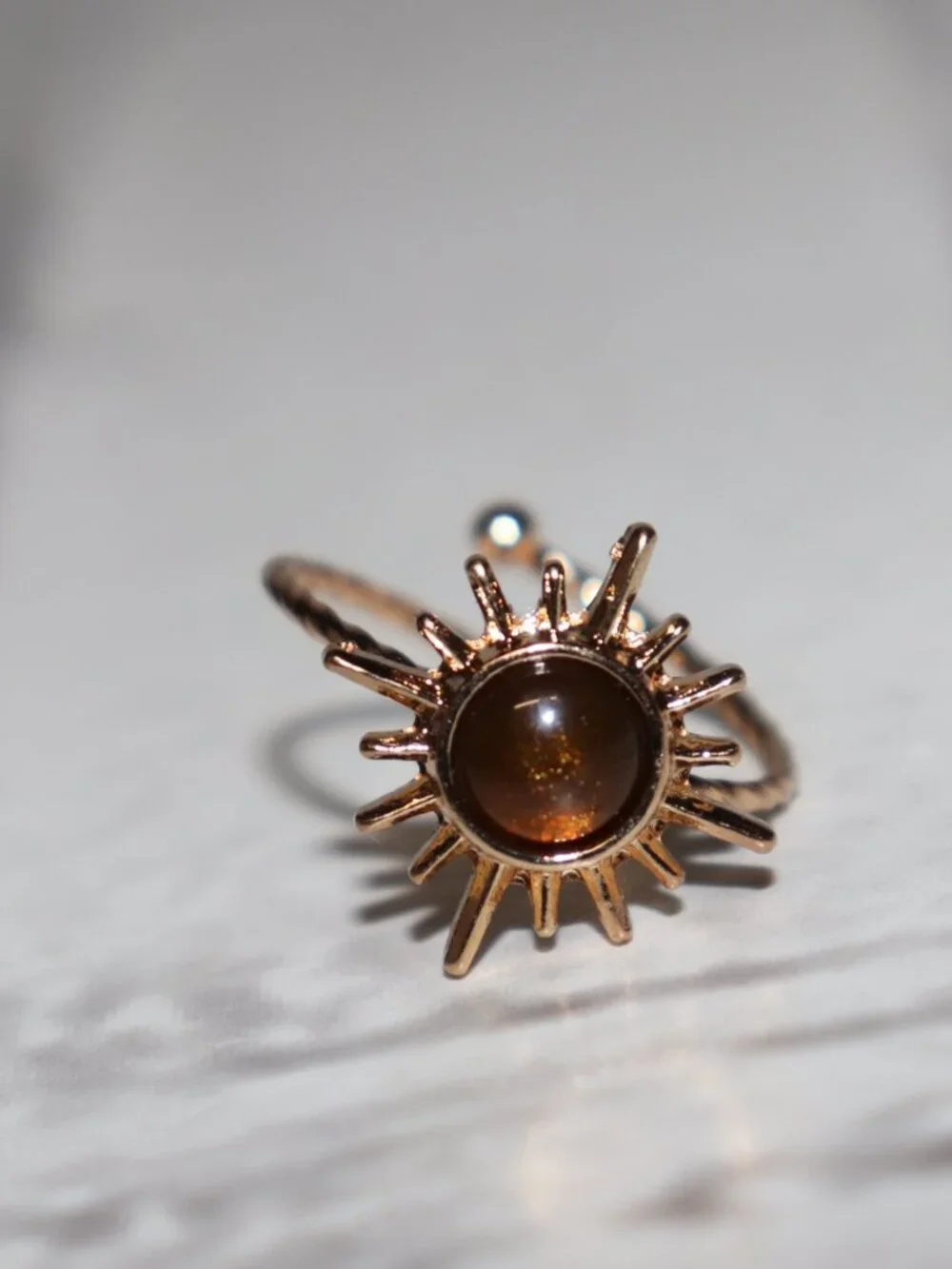 ✨ NWOT Gold Sunburst Ring • Adjustable Size 7–8 ✨